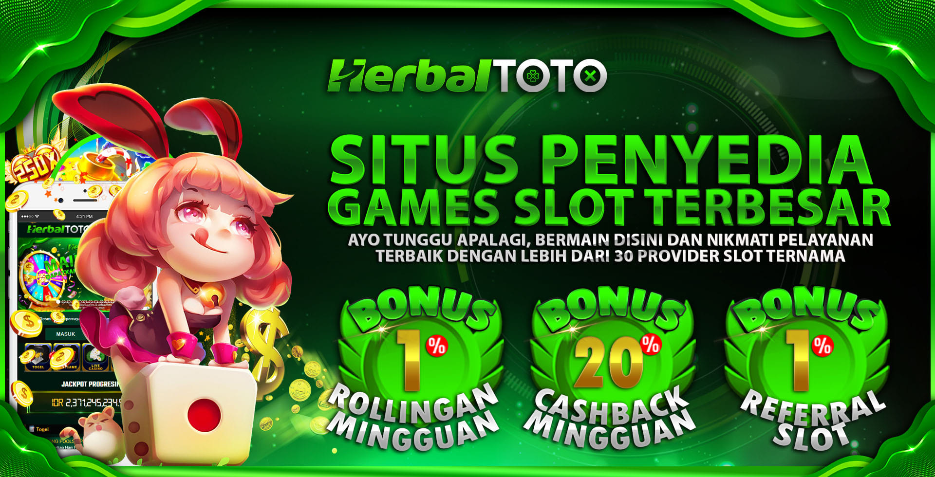 SLOT TERLENGKAP BONUS TERBESAR